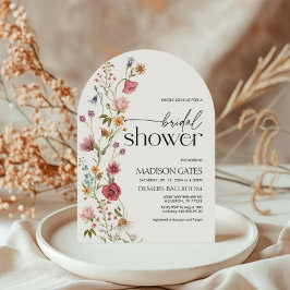 Invitación a ducha de novia floral arca