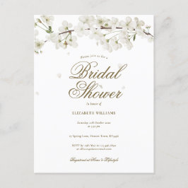 Invitación a ducha de novia floral con flores de f