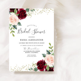 Invitación a ducha de novia floral de Rubor en Bor