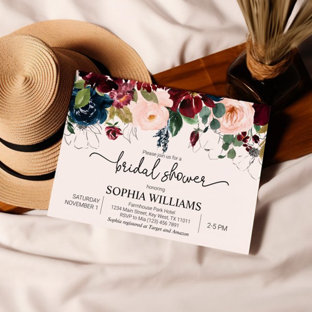 Invitación a ducha de novia floral de Rubor y Mari (Subido por el creador)