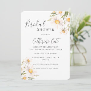 Invitación a ducha de novia floral de White Daisie