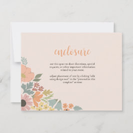 Invitación a ducha de novia floral Insertar