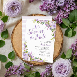 Invitación a ducha de novia floral Lilac