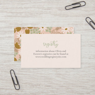 Invitación a ducha de novia floral vintage Inserta