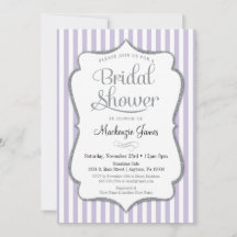 Invitación a ducha de novia gris Lilac Lavender