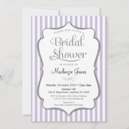 Invitación a ducha de novia gris Lilac Lavender