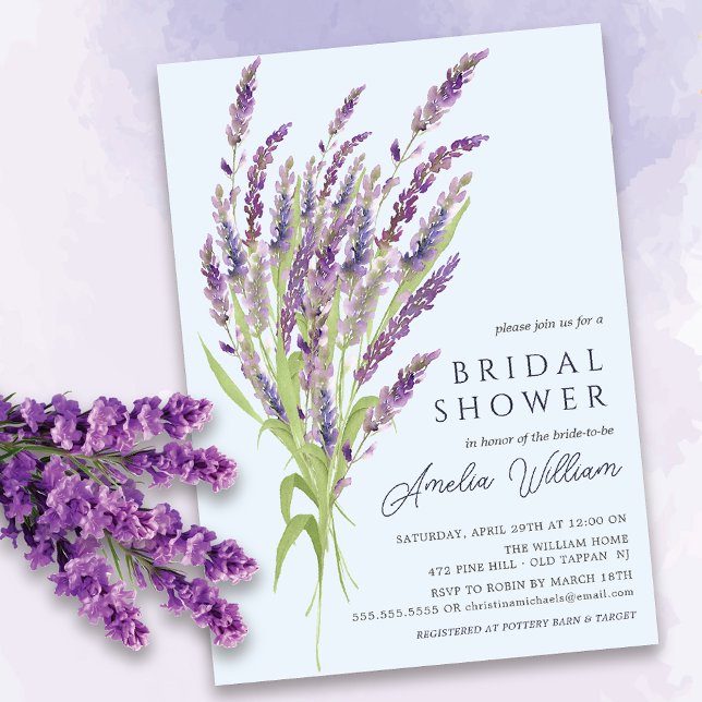 Invitación a ducha de novia Lavender Bliss (Subido por el creador)