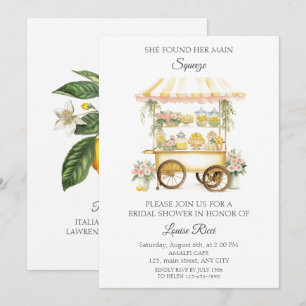 Invitación a ducha de novia limón