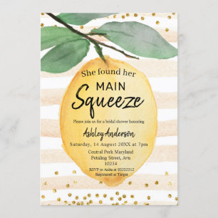 Invitación a ducha de novia limón