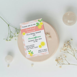 Invitación a ducha de novia limón