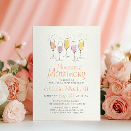 Invitación a ducha de novia Mimosas Matrimony