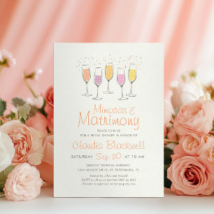 Invitación a ducha de novia Mimosas Matrimony