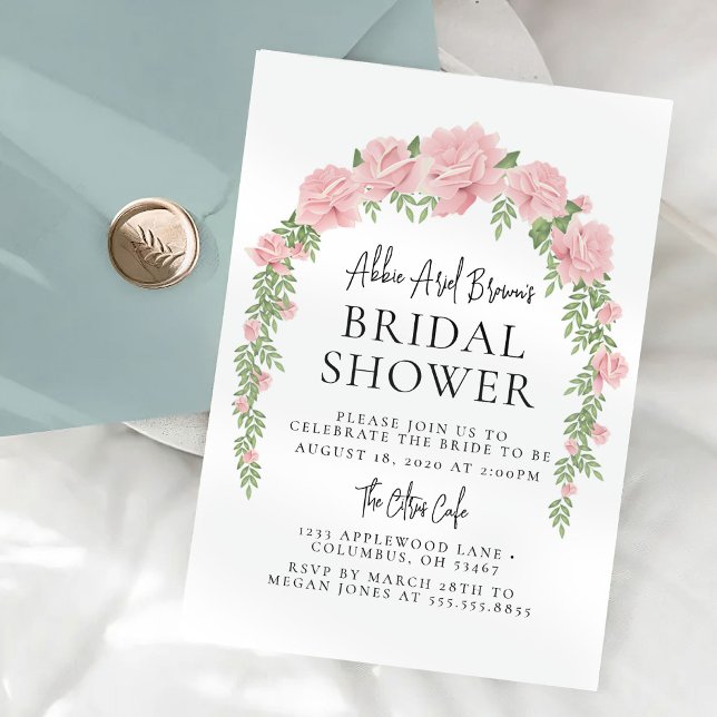 Invitación a ducha de novia mínima para el arco Ro (Subido por el creador)