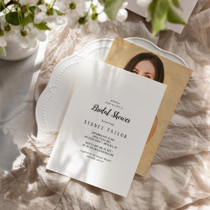 Invitación a ducha de novia Minimalista simple