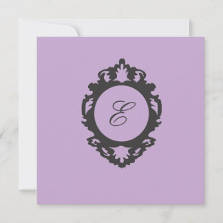Invitación a ducha de novia monograma de personali