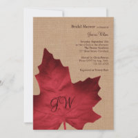 Invitación a ducha de novia monogramada de la Bomb