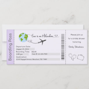 Invitación a ducha de novia, novia a ser invitada