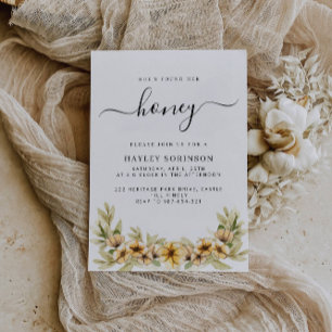 Invitación a ducha de novia para abejas, invitació