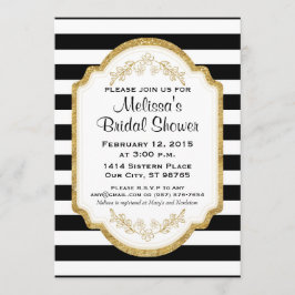 Invitación a ducha de novia personalizado, franjas