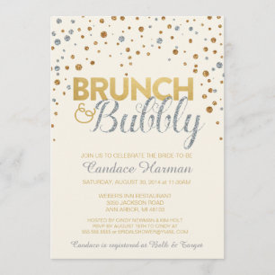 Invitación a ducha de novia Purpurina Brunch & Bub