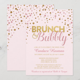 Invitación a ducha de novia Purpurina Brunch & Bub