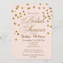 Invitación a ducha de novia Purpurina de Rubor ros