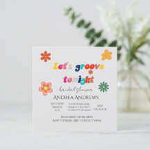 Invitación a ducha de novia retro