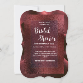 Invitación a ducha de novia roja