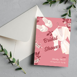 Invitación a ducha de novia rosa -
