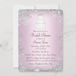 Invitación a ducha de novia rosa de Boda monograma