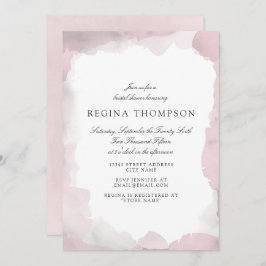 Invitación a ducha de novia rosa de Debonair Rubor