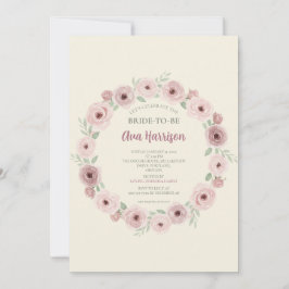 Invitación a ducha de novia Rosa salvaje Rubor Mau