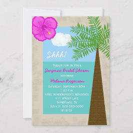 Invitación a ducha de novia sorpresa — Tropical