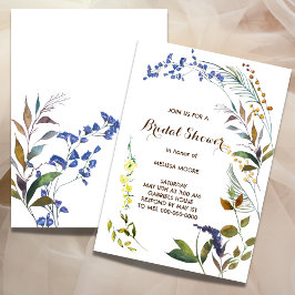 Invitación a ducha de novias botánica de flores si