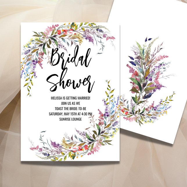 Invitación a ducha de novias botánica de flores si (Subido por el creador)