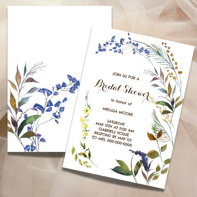 Invitación a ducha de novias botánica de flores si (Subido por el creador)