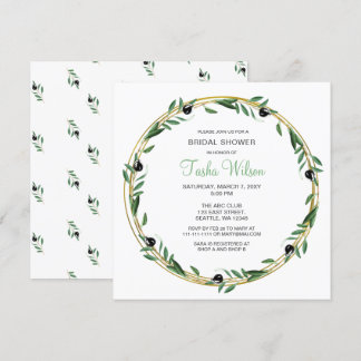 Invitación a ducha de novias botánicas de la rama 