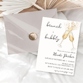 Invitación a ducha de novias Brunch & Bubbly