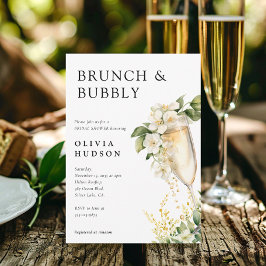 Invitación a ducha de novias Brunch & Bubbly