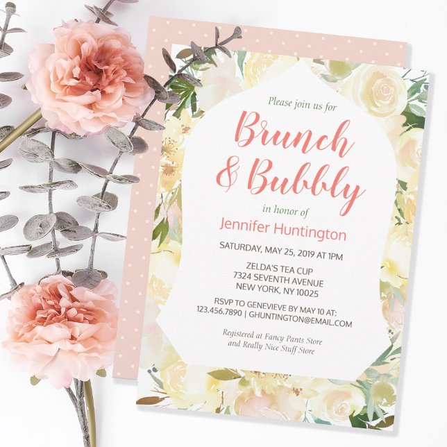 Invitación a ducha de novias Brunch & Bubbly Boho (Subido por el creador)