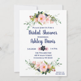 Invitación a ducha de novias Brunch floral de mari
