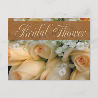 Invitación a ducha de novias con Bouquet Peach