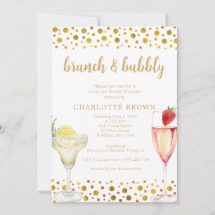 Invitación a ducha de novias con brunch y bubbly f