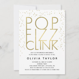 Invitación a ducha de novias con enlace Clink pop