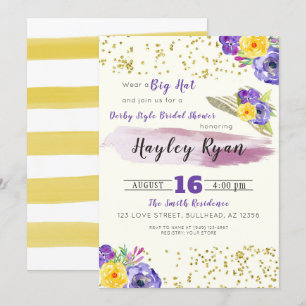 Invitación a ducha de novias con estilo derby de K