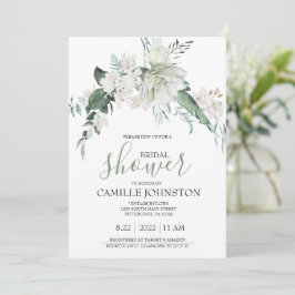 Invitación a ducha de novias con flores bohemias
