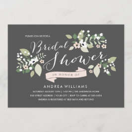 Invitación a ducha de novias con flores de floreci