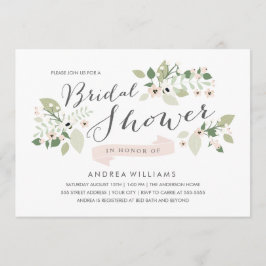 Invitación a ducha de novias con flores de floreci