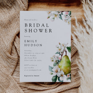 Invitación a ducha de novias con flores perfectas