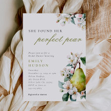Invitación a ducha de novias con flores perfectas